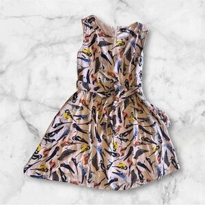 Paper Plane London Animal Print dress size S/M white sleeveless